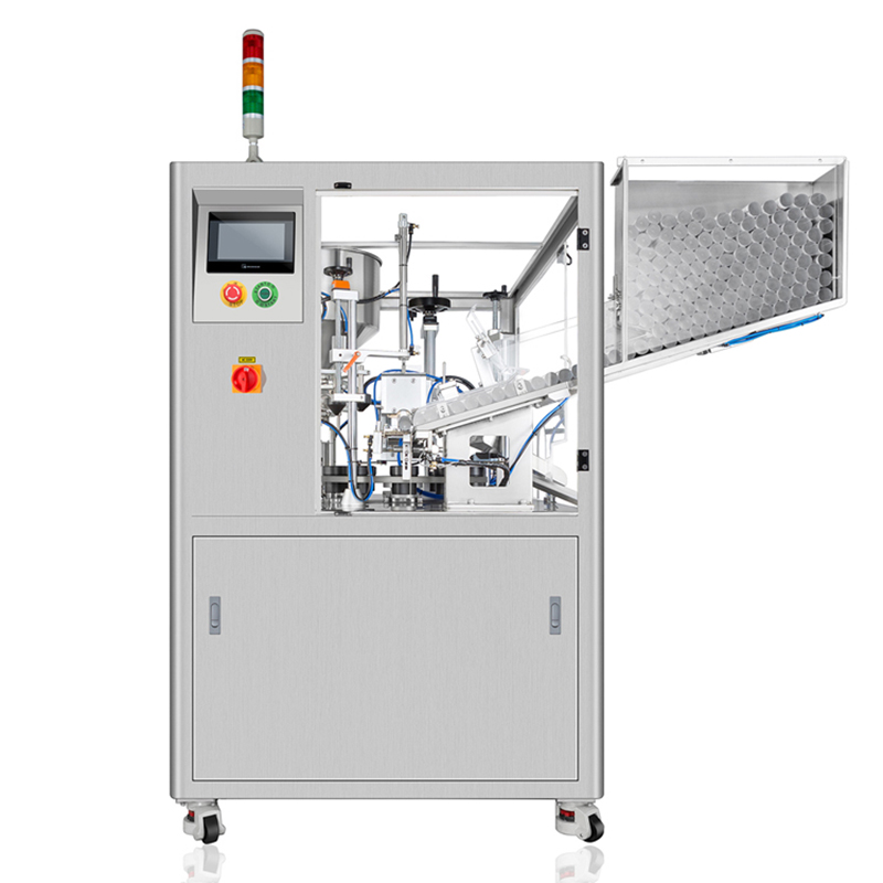 Tubenfüll- und -verschließmaschine