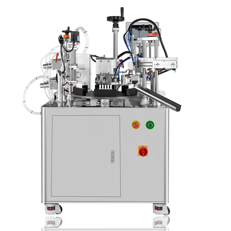 VK-TFS-005 Halbautomatische Abfüll- und Verschließmaschine für Streifen-Monodosentuben.
