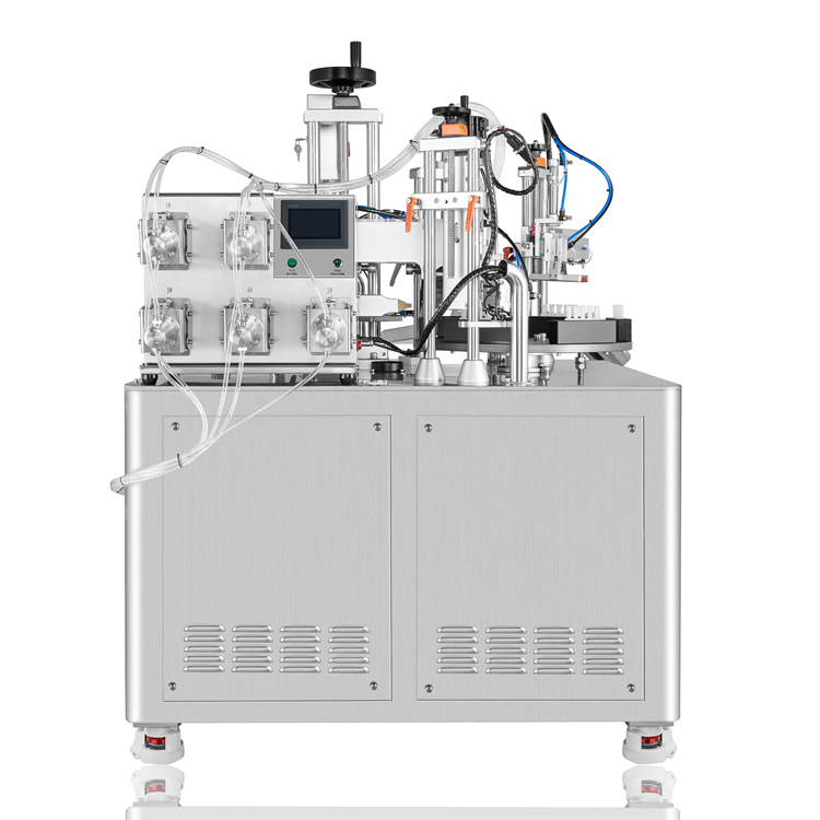 VK-TFS-005 Halbautomatische Abfüll- und Verschließmaschine für Streifen-Monodosentuben.