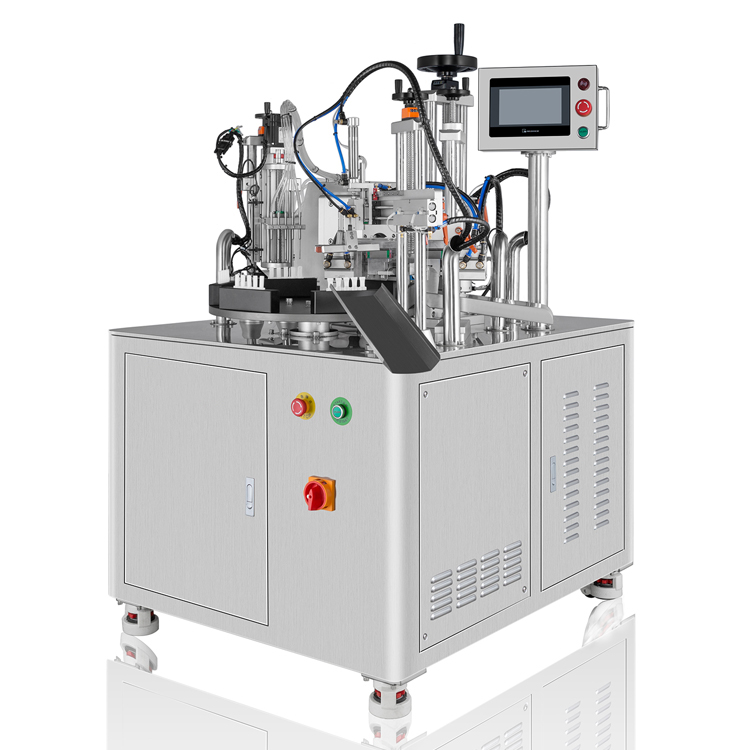 VK-TFS-005 Halbautomatische Abfüll- und Verschließmaschine für Streifen-Monodosentuben.