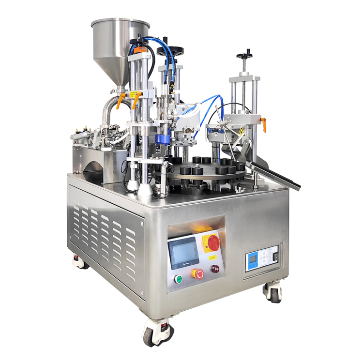 VK-TFS-006S Halbautomatische Doppelkopf-Rohrfüll- und -verschließmaschine
