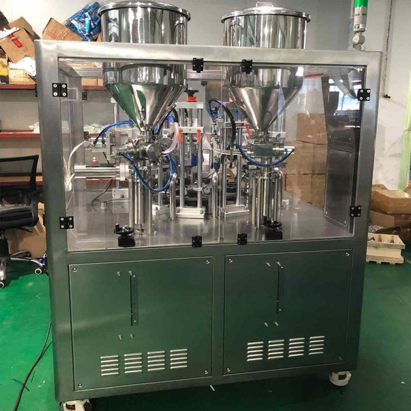 Details zur automatischen Zweikammer-Röhrchenfüll- und -verschließmaschine VK-TFS-009UDC